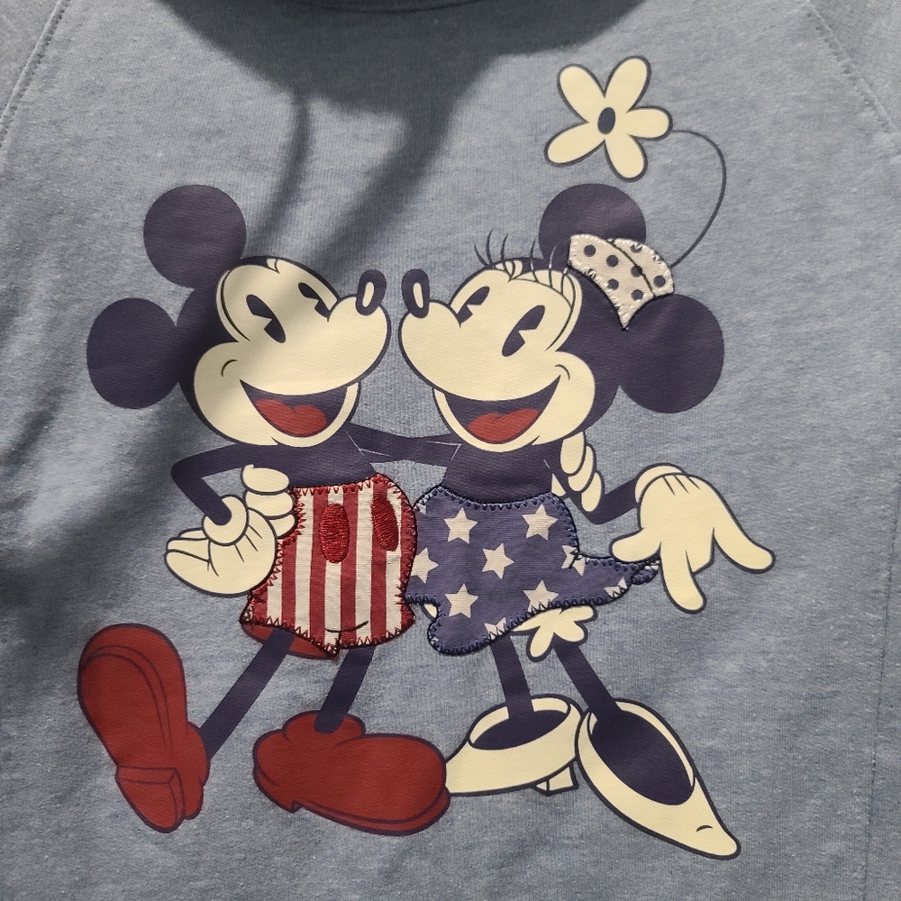 Disney Parks Mickey & Minnie USA mock Neck Pullover Top - Picture 2 of 4